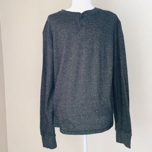 Merona Long Sleeve Grey Henley Shirt